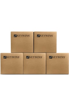 Buy Keywins® 5 ply Storage Boxes With Handles Carton cardboard box for moving packing and shipping And Archive PACK OF 5 PIECES WITH 5 PIECE (STICKER CARE)100% Recyclable - H40.5 x W40.5 x D40.5cm in UAE