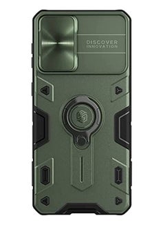 اشتري For Samsung galaxy S21 plus Nillkin CamShield Armor metal Ring ShockProof Frame TPU Hard PC From Back Case Cover- Dark Green في مصر