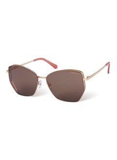 Buy RDS-6500 Women Oversized Butterfly Sunglasses Gold 60 mm in UAE