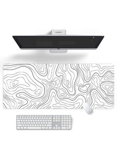 Buy Gaming Laptop Mouse Pad Topographic Gaming Mouse Pad Big Desk Pads PC Keyboard Non-Slip 800 * 300 * 3mm Thick Rubber Table Mat Mouse Pads in Saudi Arabia