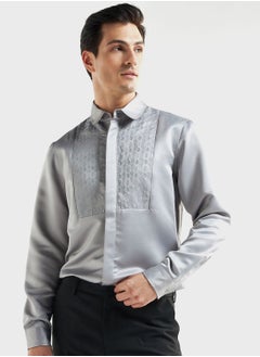 Buy Embroidered Regular Fit Shirt in UAE