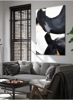 Buy Canvas Wall Art Stretched Over Wooden Frame with Abstract Painting in Saudi Arabia