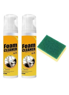اشتري Multipurpose Foam Cleaner, 2PCS Foam Cleaner for Car and House Lemon Flavor, Car Seat Upholstery Strong Stain Remover, Cleaning Spray for Car, Home, Kitchen (2 X 60ml) في السعودية