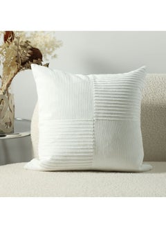 Buy Pearl Patchwock Cushion White 45X45CM WL4613-2B-W in UAE