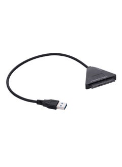 اشتري كابل محول بطرف USB 3,0 وطرف من النوع SATA لمحرك الأقراص الصلبة مقاس أسود في الامارات