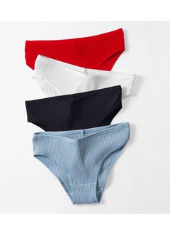 Buy Pack of 4 Ripped Cotton Bikini Panties Underwear for Women in Egypt