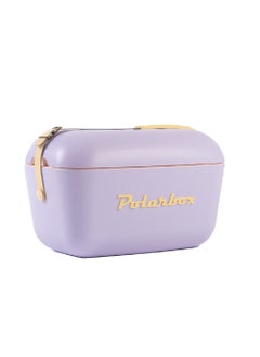 Buy 20L Classic Cooler Box with Leather Strap, Rigid Thermal Insulated Ice for Beach, Picnic Party Convertible Lid Polypropylene Insulation Nude/Olive PB-9259,Lilac - Yellow in UAE