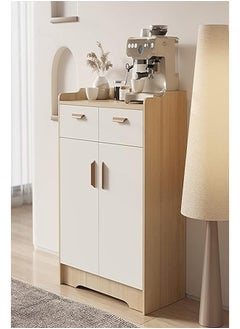 Buy Coffee corner with storage unit, modern buffet side cabinet with drawer, 80 * 40 * 90 cm, white in Saudi Arabia