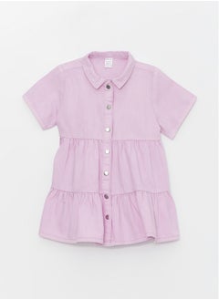 اشتري Shirt Collar Short Sleeve Baby Girl Dress في مصر