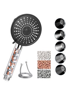 Buy Shower Head High Pressure, 5 Modes Ionic High Pressure Handheld Powerful Flow Shower Head with 1.5M Hose, Universal Hard Water Softener Showerheads(BlackZ) in Saudi Arabia