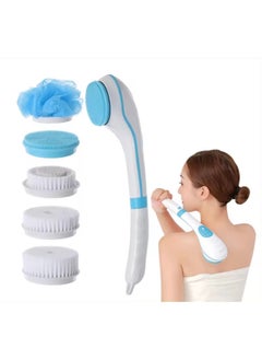 Buy Multi-Functional, Multi-Head Electric Shower Brush To Deeply Clean All Parts Of The Body - Blue in Saudi Arabia