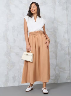 اشتري Broad Elasticated Waistband A-Line Maxi Skirt في السعودية
