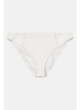 اشتري Women Textured Bikini Bottom, White في الامارات