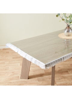 Buy Crystallo Transparent Table Cover with Lace Border 178 x 274 cm in UAE