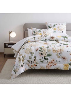 Buy Designora Rosa 3-Piece Comforter Set 200x240cm - Ivory in UAE