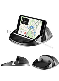 Buy Car Phone Holder, Dashboard Car Phone Holder Mount, Slip Free Desk Phone Stand Compatible for iPhone, for Samsung, Android Smartphones, GPS Devices, Universal Cell Phone Automobile Cradles, Black in UAE