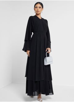 Buy Layered Hem Abaya in UAE