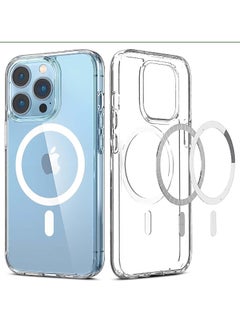 Buy Magnetic Clear Back Designed for iPhone 11 Pro Clear Phone Case Compatible with Magsafe, Slim Protective Cover in UAE