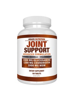 Buy Glucosamine Chondroitin Turmeric Msm Boswellia - Joint Support Supplement for Relief 180 Tablets - Arazo Nutrition in UAE