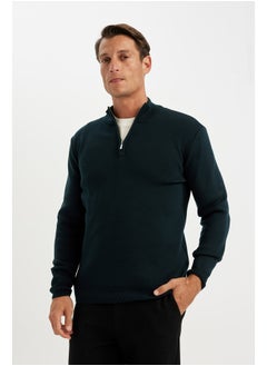 اشتري Man Tricot Standart Fit Halfzip Long Sleeve Pullover في مصر