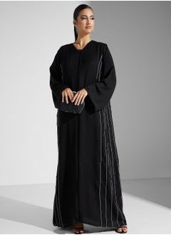 Buy Embellished Front Slit Abaya in Saudi Arabia