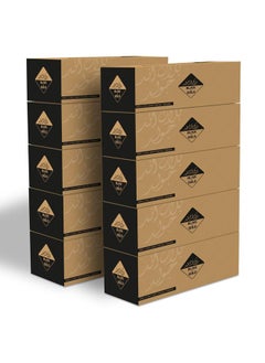 Buy 2 Ply Facial Tissue 2000 Sheets, 10 Packs of 200 Sheets - Black & Gold Boxes Contains 2000 Premium 2 Ply Tissues in UAE