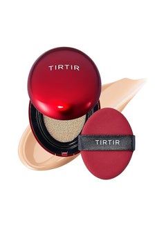 اشتري كريم أساس TIRTIR Mask Fit Red Cushion | الاختيار الأول في اليابان للبشرة الزجاجية، طويل الأمد، خفيف الوزن، تغطية قابلة للبناء، شبه لامع (23N رمل، 0.63 أونصة سائلة) في الامارات