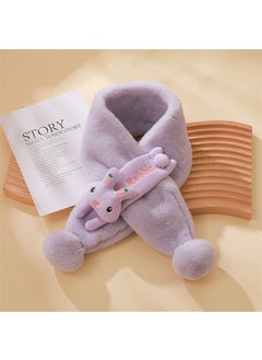 Buy Kids Cartoon Dragon Plush Scarf Winter Warmbunny purple bunny purple in UAE