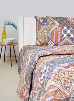 اشتري 4-Piece Ethnic Printed Design 144 TC Poly Cotton Double Comforter Set في الامارات