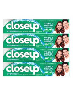 Buy Menthol Refreshing Gel Toothpaste Pack of 4 ×120ml in Saudi Arabia