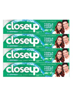 Buy Menthol Refreshing Gel Toothpaste Pack of 4 ×120ml in Saudi Arabia