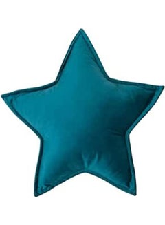Buy Peach Cuddle Lush Star Cushion for Kids Room (40x40 cm, Teal Blue) Europian Velvet Cushion for Kids, Luxury Kids Furnishing , Throw Pillow , Decorative Cot Cushion , Nursery Décor in Egypt