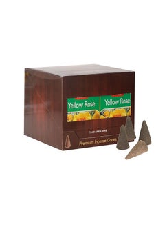 اشتري Yellow Rose  Dhoop Cone 15 Piece Agarbathi Incense Pack of 12 في الامارات