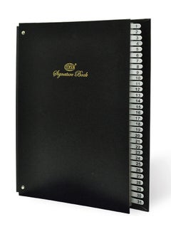 Buy FIS Signature Book, Vinyl Material Cover, 31 Sheets (1-31), Black Color, 240 x 340 mm - FSCL1-31 in UAE