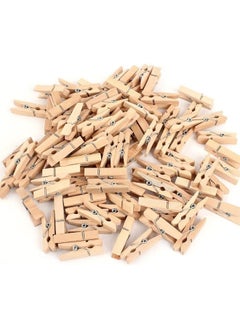 Buy Natural Wooden Clothes Pins, Sturdy Small Wood Clothespin, Photo Paper Peg Pin, Craft Clips for Home School Arts Crafts Decoration |60 PIECES in UAE