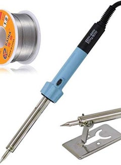 اشتري 60Watts Soldering Iron kit with stand solder wire UK Plug في الامارات