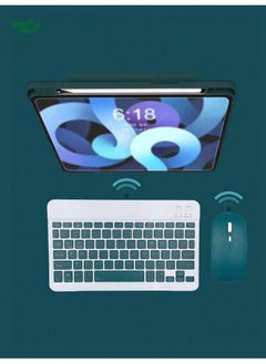 Buy Wireless Blue Keyboard And Mouse Set Compatible With Ipad, Keyboard, Computer, Phone, Tablet, Rechargeable And Mute, Mini Keyboard And Mouse Set in Saudi Arabia