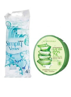 Buy Simply Venus 4pcs + Nature Republic Soothing Aloe Vera 92% Gel in Saudi Arabia