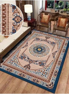 اشتري Anti Slip Living Room Rug Boho Style Carpets Rectangular Carpet Vintage Print Rugs for Living Room Kids Room Hallway Dining Room-C||140 * 200cm في السعودية