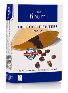 Buy finum Coffee Filters No.2 Paper, Pack of 100, Brown 64/423.10.00 in Egypt
