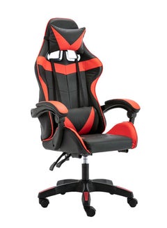 Buy Gaming Chair  Office Desk Chair Pu Leather High Back Adjustable Swivel Lumbar Support Reclining Ergonomic Gamers Chair (Red) in UAE