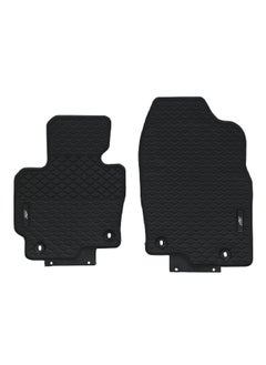 Buy 3-Piece Anti-Skid Easy Cleaning Premium Mazda PVC Car Mat Set Black YC-001-ZL001 in Saudi Arabia