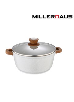 اشتري Millerhaus Casserole Ø24X11Cm Cast Alu Induction With Glass Lid , High-Quality Non-Stick Coating Compatibility  Millerhaus Casserole Ø24X11Cm Cast Alu التعريفي مع غطاء زجاجي، طلاء عالي الجودة غير لاصق في الامارات