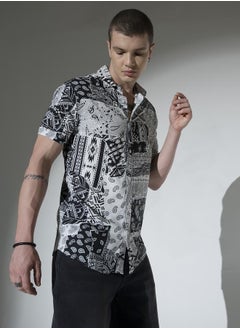 اشتري Multicolor Ethnic Motif Shirt for Men, Stylish Casual Essential في الامارات