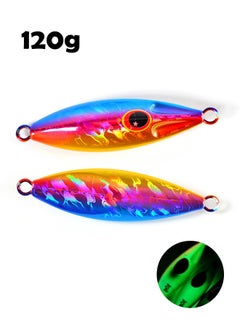 Buy 1 PC Slow Fall Pitch Fishing Lures Sinking Lead Metal Flat Jigs Jigging Baits for Saltwater Fishing (120g) in UAE