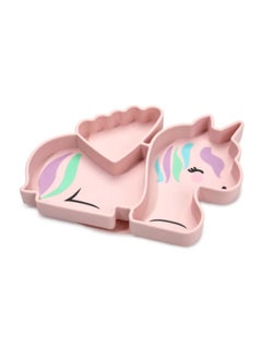 اشتري Melii Silicone Divided Plate - Pink Unicorn في السعودية