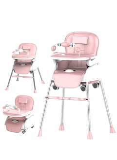 Buy Baby High Chair,U-HOOME Multi-functional children's dining chair,Baby Feeding Chair Toddler Chair Snack High Chair Seat,removable portable dining table chair ,high chairs for babies and toddlers,pink in Saudi Arabia