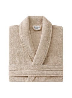 Buy Essentials Beige Bathrobe - Luxurious, Soft, Absorbent Cotton Bathrobe by Yataş Bedding for Men and Women, Size XL in UAE