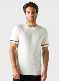 Buy Iconic Textured T-Shirt in UAE