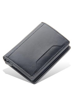 Buy Slim Wallet for Men RFID Smart Front Pocket Minimalist Leather Wallet Antimagnetic Anti Theft Medium Deposit ID Money Bank Card Size Men Gift Black in Saudi Arabia